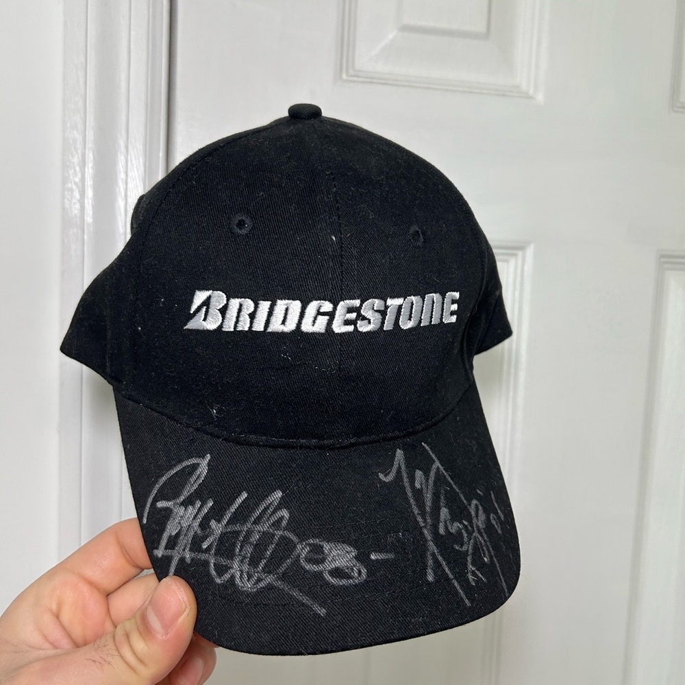 4 Bridgestone Hat/Cap Bundle with Signatures! 4 Hats great for Firestone fan